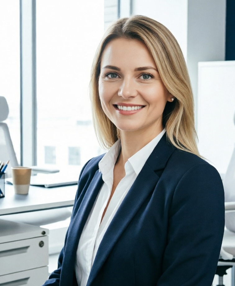 Smiling professional business consultant in a modern office