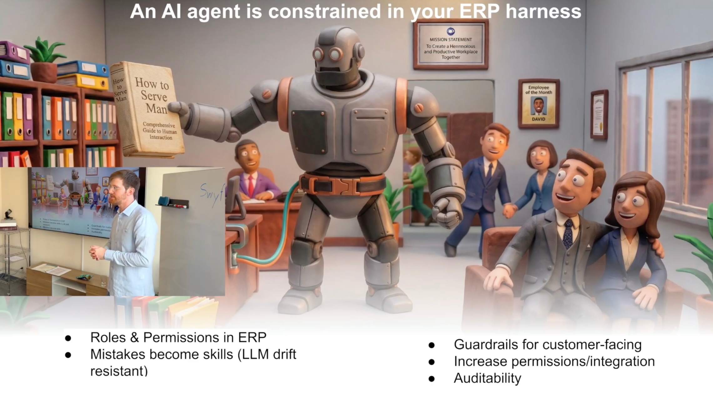 Illustration of AI and agentic workflows layered onto NetSuite ERP